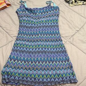 Chic Multicolor Knit Mini Dress
